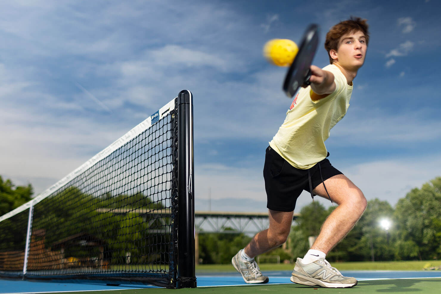 banner pickleball play