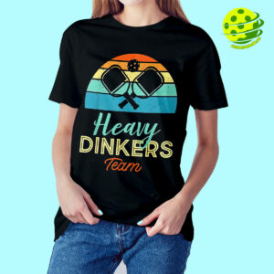 Female Model Heavy Dinkers Pickleball Team Shirt