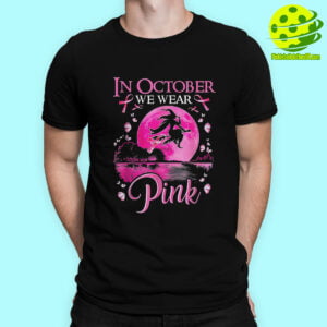 Male Model In October We Wear Pink Pickleball Shirt