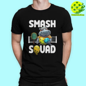 Male Model Smash Squad Groovy Pickleball Shirt